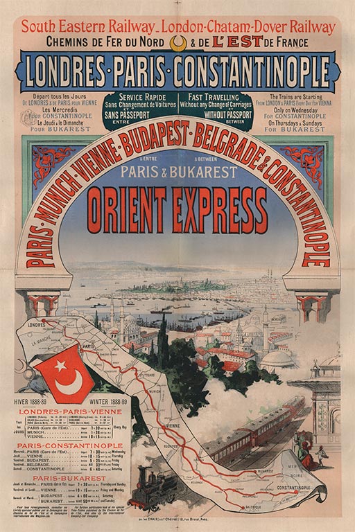 First Orient Express poster, 1888 (collection Arjan den Boer)